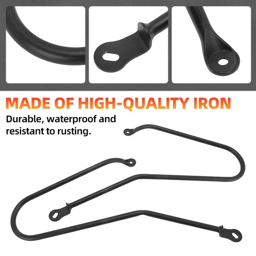 Imagen 2 del producto Accesorios para motocicleta, protectores de alforja de hierro, soporte de barra de soporte para Triumph T120 T100 Bonneville Mag Wheel 2001-2016