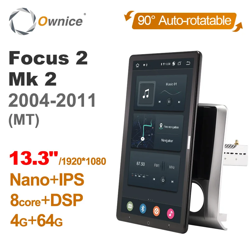 Android 14.0 Ownice Car Radio Auto for Ford Focus 2 Mk 2 2004 - 2011 13.3