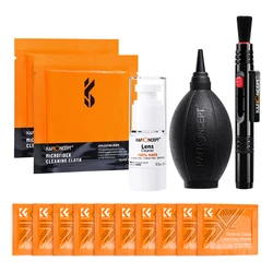 K&F Concept 15-in-1 Camera Cleaning Kit for DSLR & Mirrorless Cameras with Cleaning Cloths/Air Blower/Cleaning Pen//Wet Wipes*10