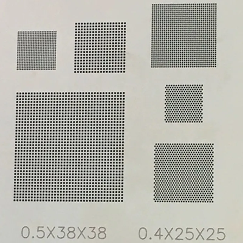 RELIFE 0.3/0.35/0.4/0.5 multiuso BGA Reballing Stencil 0.12mm 45 gradi/foro parallelo Tin Planting Steel Mesh