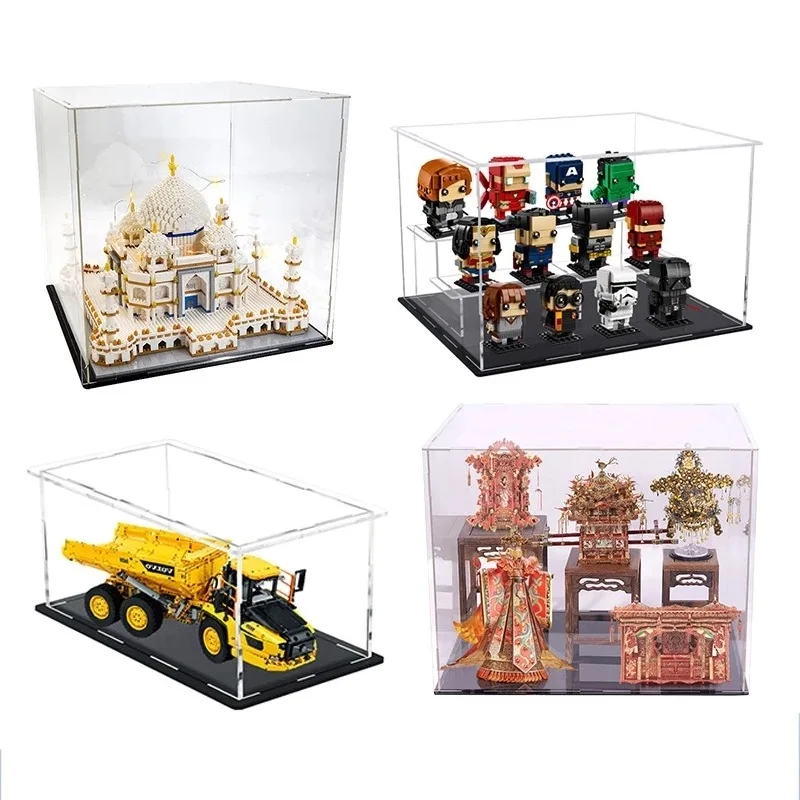 Acrylic Display Case for Collectibles Assembled Clear Acrylic Box for Display Figures Storage Toy Dustproof Protection Showcase