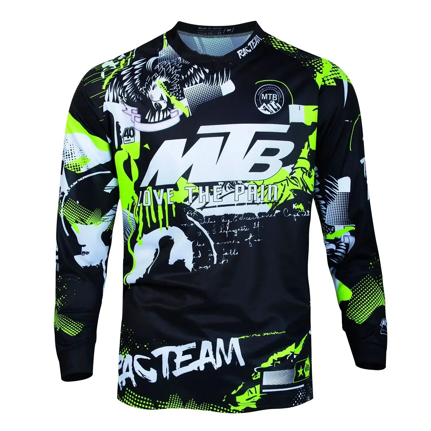 

3D Print Men's Motrocycle Riding T-Shirt Autumn Long Sleeve Mountain Downhill Bike Jersey Loose Breathable Racing Sports Clothes