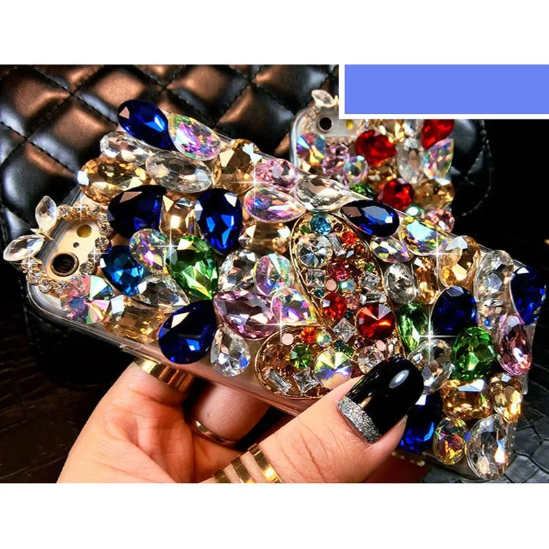 Rhinestone Bling Phone Cover, 3D Color Diamond Case, Luxury Case for Huawei P50 P60 Pro Mate 50 60 & Honor 80 90 100 Pro