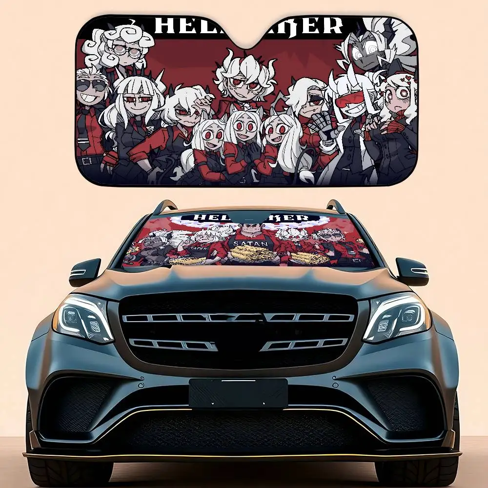 Helltaker Windshield Sunshade Car Window Windscreen Cover Sun Shade Auto Sun Visor Car-covers Car Solar Protection