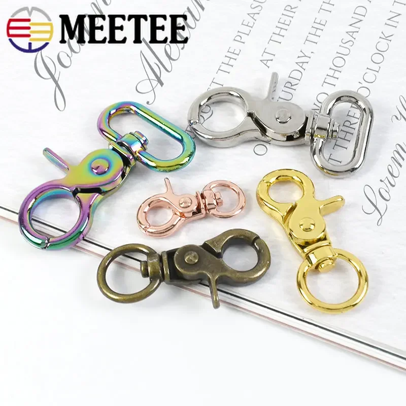 5/10 pz 20-50mm metallo fibbia aragosta borsa cinturino chiusura girevole fibbie collare di cane portachiavi moschettone grilletto gancio accessori