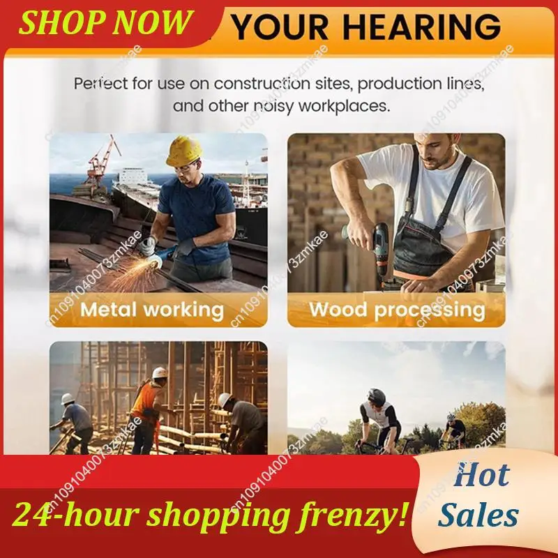 Daily Sale 4PCS Earphone Bluetooth Ear Plugs For Work,Hearing Protection, Noise Suppression,Construction Sites, Noisy Places