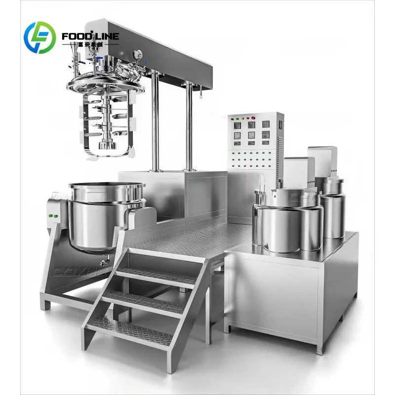 Customized 200L Industrial Cream Homogenizing Mixing Kettle Motor Vacuum Defoamer Mayonnaise Honey Making Machine