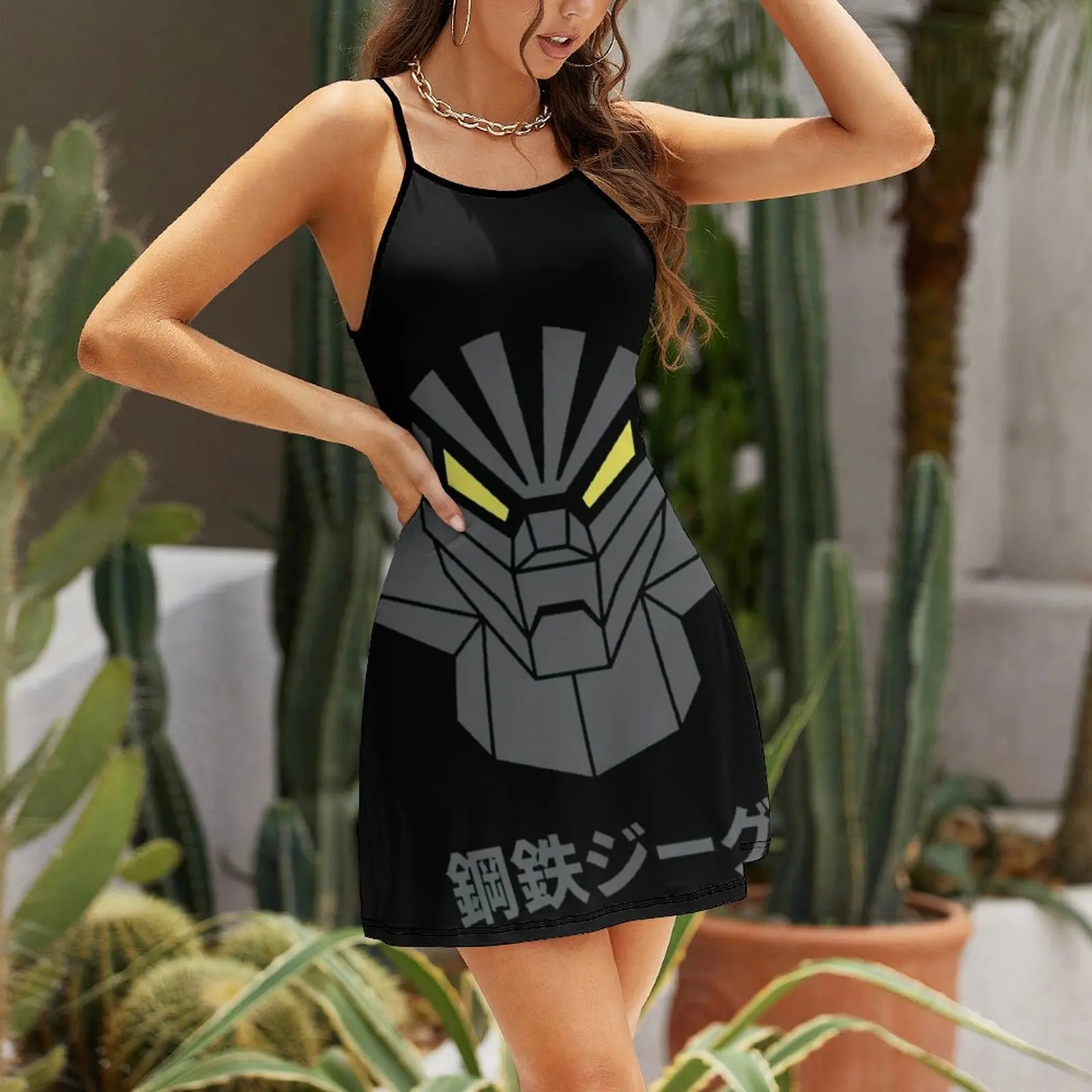 Sexy Mechas 02 Mazinger Z Steel Jeeg Robot Kotetsu Dark Great 15  Women's Sling Dress Funny Joke  Vacations Woman's Clothing Sus