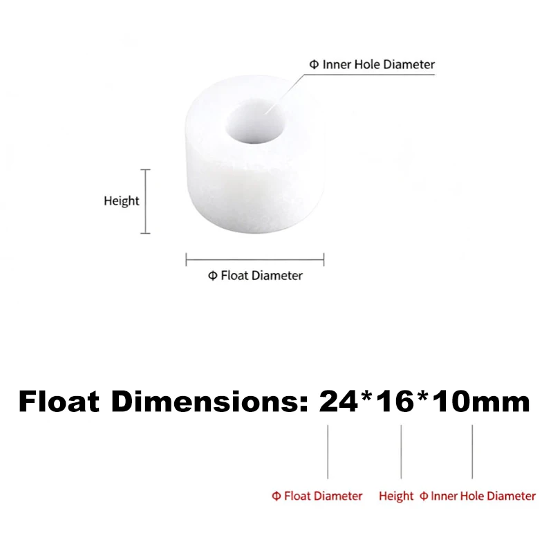 10PCS Cylindrical PP Float Ball Built-in Magnetic Ring Accessory for Liquid Level Switch Water Level Sensor EPB-24*10*9mm image 5