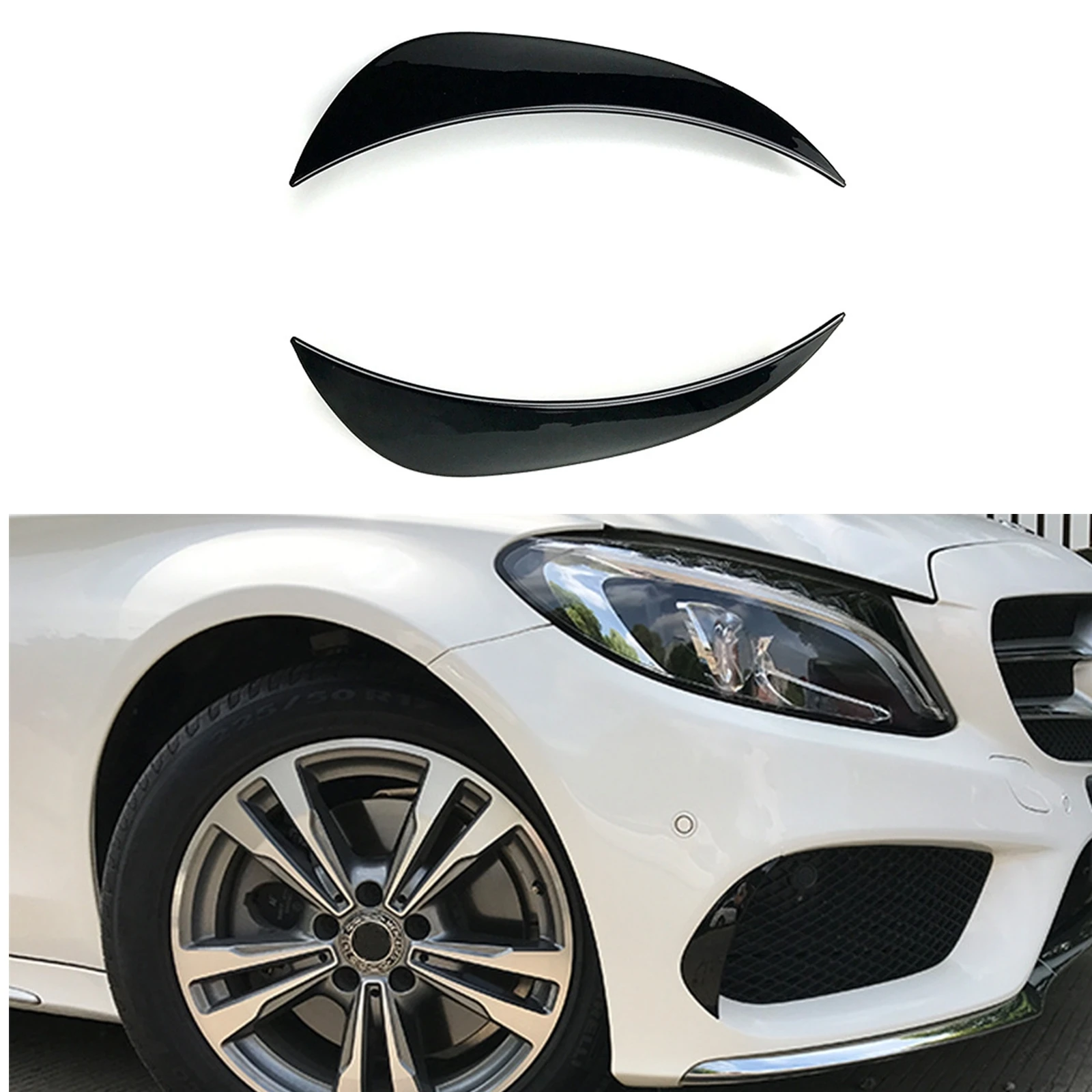 

Front Bumper Side Hood Air Vent For Mercedes Benz C Class W205 2015-2018 C200 C43 AMG Fog Light Intake Frame Splitter Lip Trim