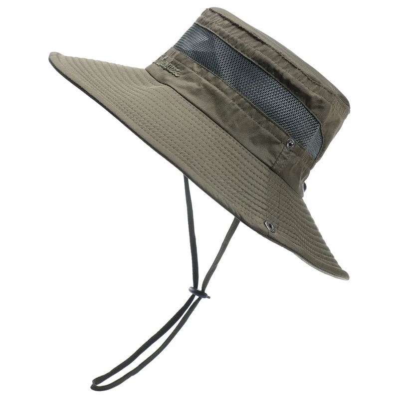 Sommer-Bergsteiger-Outdoor-Hüte für Damen und Herren, Dschungel-Abenteuer, Reisen, atmungsaktiv, große Traufe, leicht, faltbar, Sonnenschutz – Detail 4