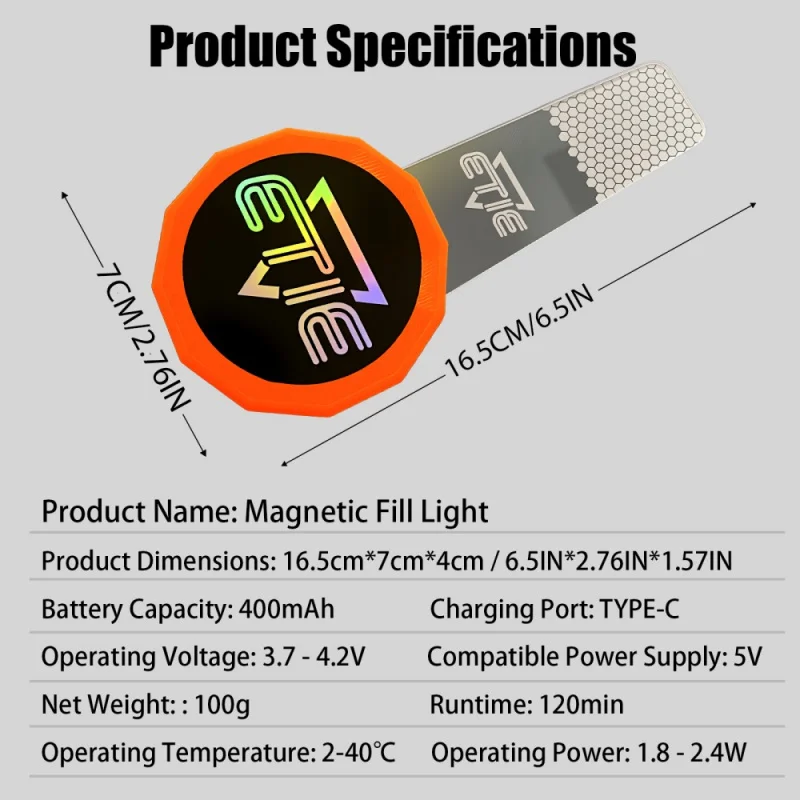 Car Window Tinting ToolsLEDHigh Brightness Warm Light Film Cutting Lamp Glass Solar Film Special Magnetic Charging Fill Light Pr - view 5
