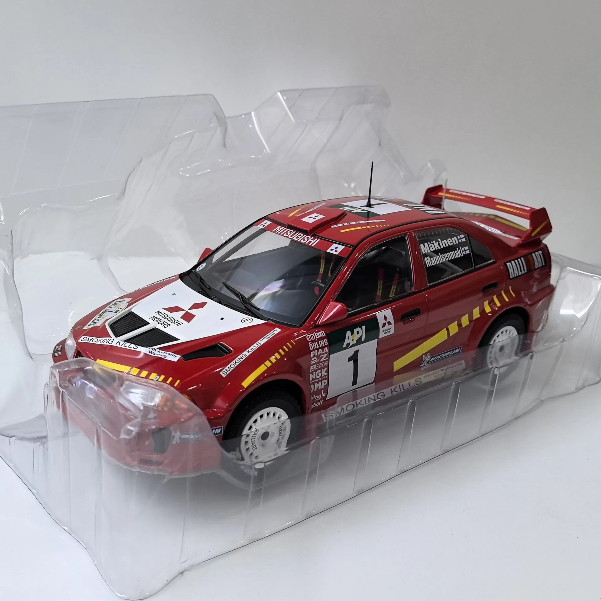 

Diecast IXO 1/18 Scale MITSUBISHI LANCER #1 EVOLUTION Mitsubishi Racing Alloy Car Model Collectible Toy Gift Souvenir Display