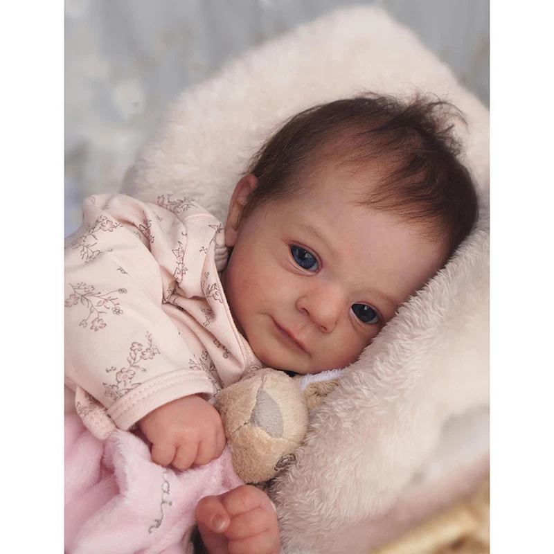 

49CM Reborn Baby Doll Felicia Lifelike Newborn Baby Reborn Doll Hand Paint with Genesis High Quality 3D Skin Tone Toys