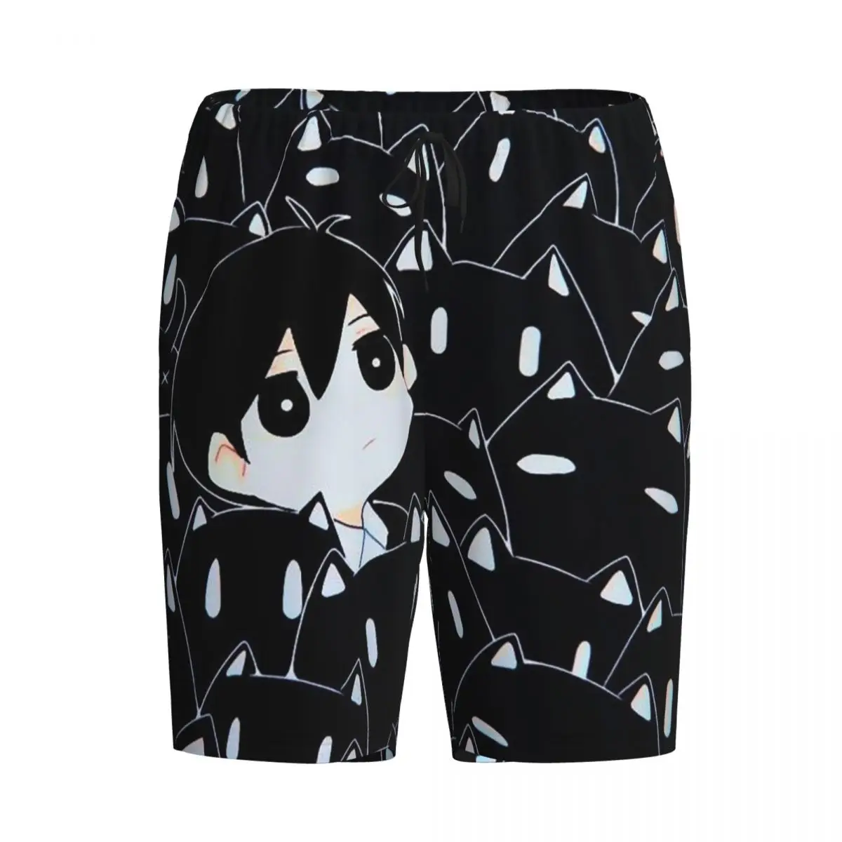 

Мужские пижамные штаны Custom Omori Cat Mewo Animal Game Shorts, брюки для сна и отдыха, нижняя часть пижамы