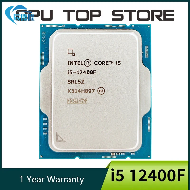 Intel Core I5 12400F 2.5GHz 6-Core 12-Thread CPU Processor 10NM L3=18M 65W LGA 1700 No Cooler