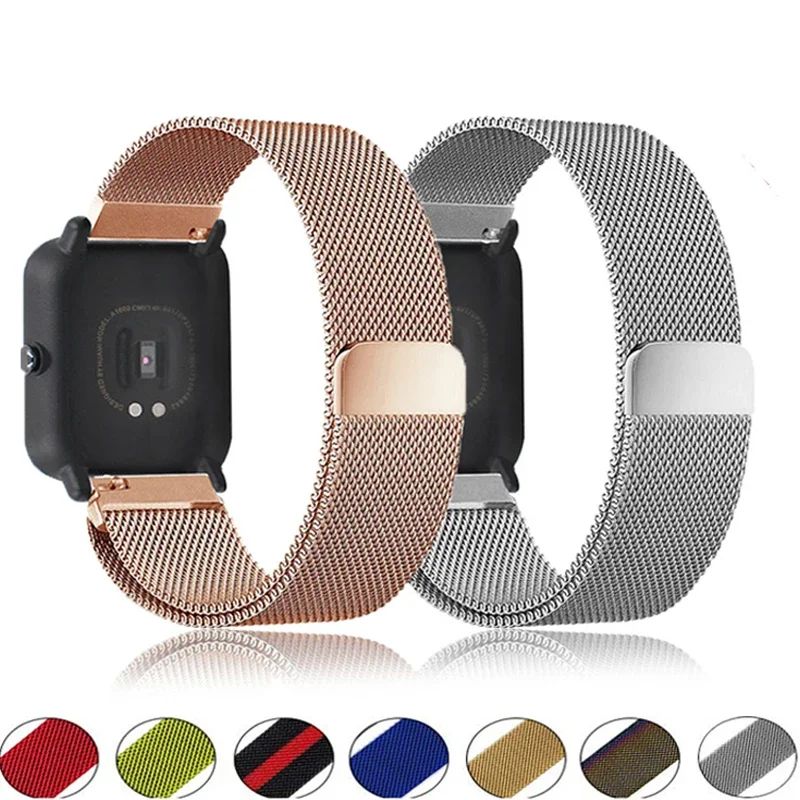 Tali Milanese untuk Garmin Forerunner 255 255S 158 55 245 645M Gelang Loop Magnetik untuk Vivomove HR Vivoactive 3 4 Venu SQ 2