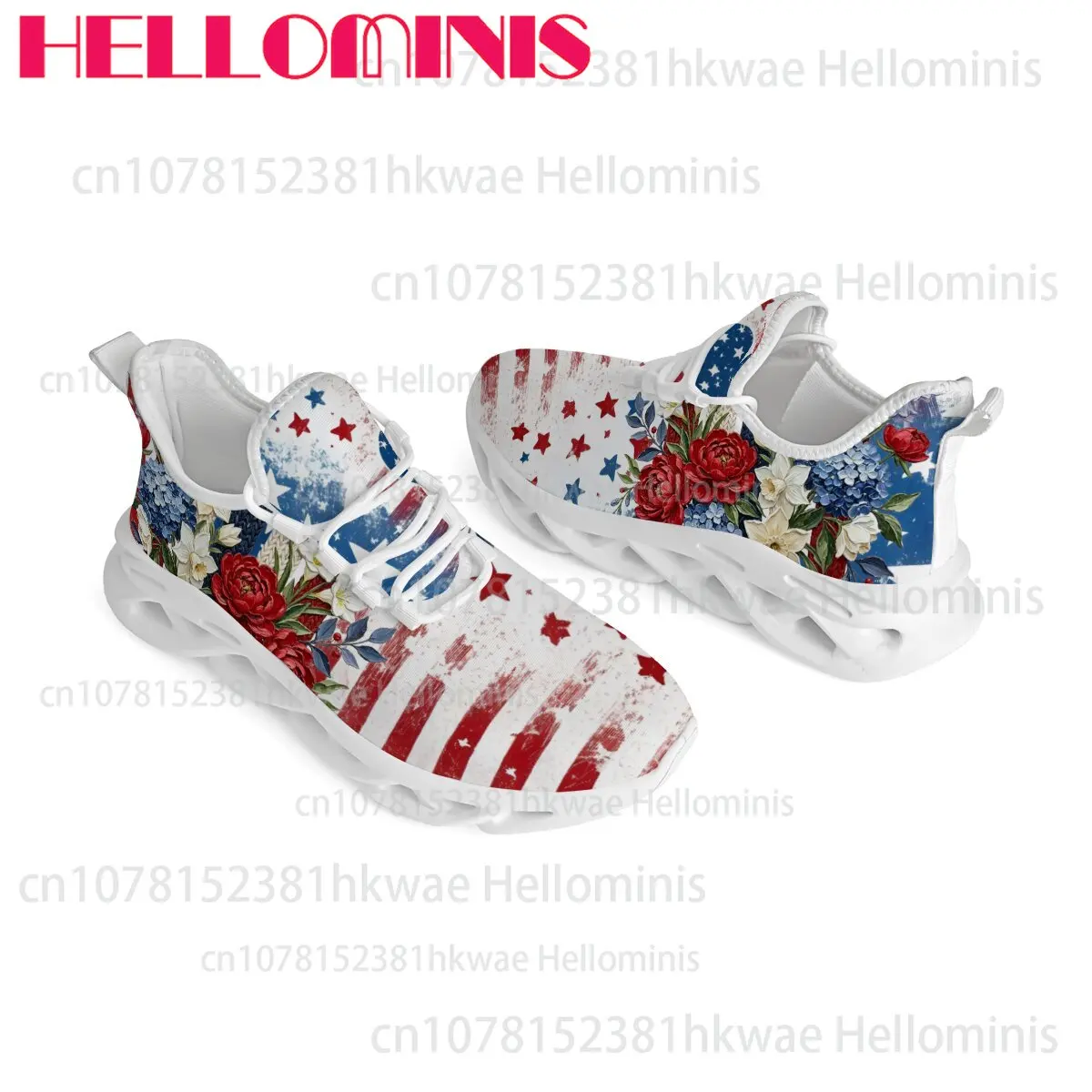 American Flag Men Women Trendy Casual Sneakers High Quality Lightweight Waterproof Unisex Couple Easy To Wear Adult Footwear