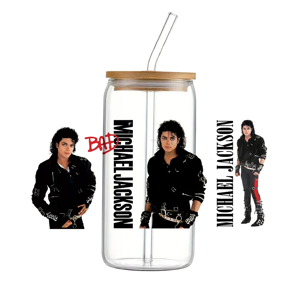11x24cm Famous Man Singer Mike UV DTF Wraps Sticker DIY For 16oz Glass Cup Waterproof Decals Phone Case Girls Sticker