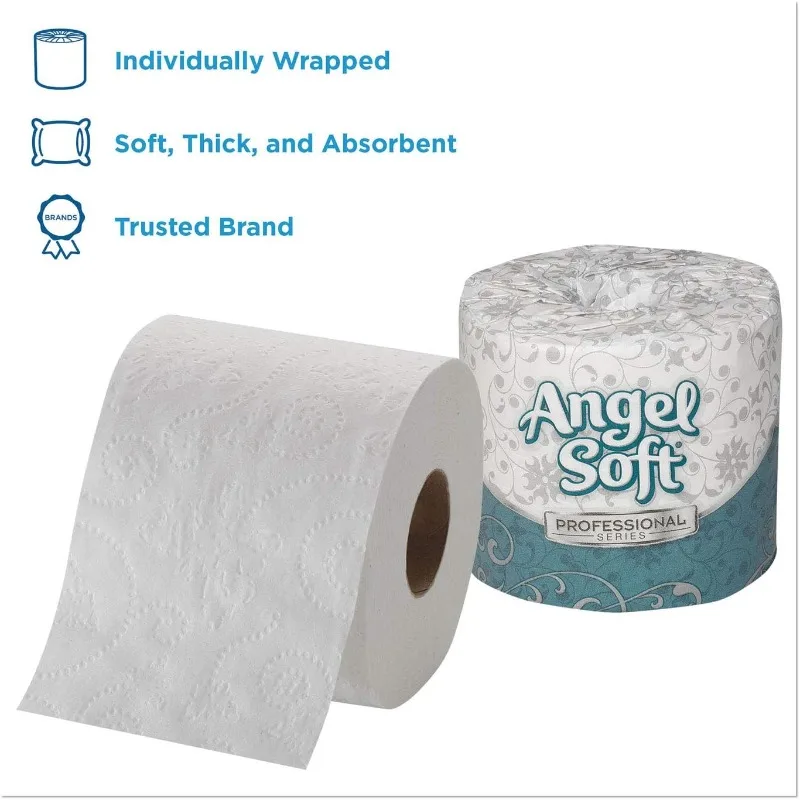 Angel Soft Professional Series Premium 2-Ply Embossed Toilet Paper, 16840, 450 Sheets Per Roll, 40 Rolls Per Cas