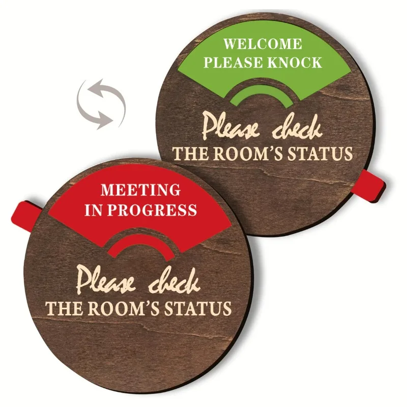 

Wooden Door Sign Office Privacy Plaque Do Not Disturb Please Knock Meeting Room Wall Decor