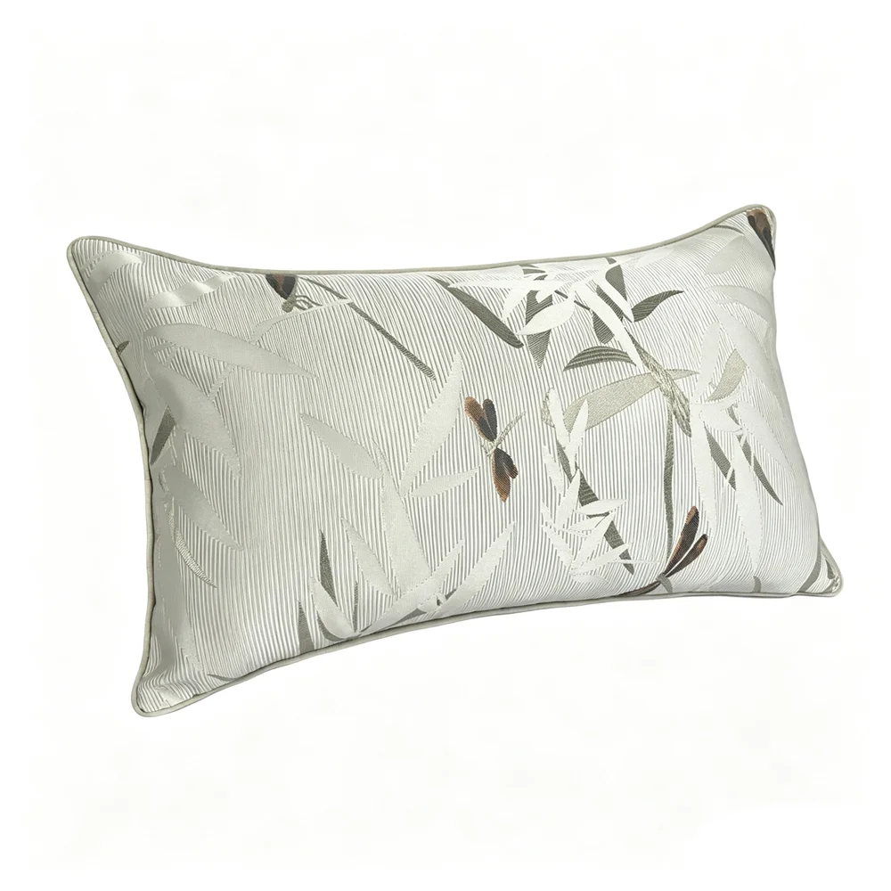 Luxury Chinese Style Dragonfly Bamboo Woven Decorative Lumbar Pillow Covers 30x50cm 1 Piece Pack Sofa Armchair Cushion Cover