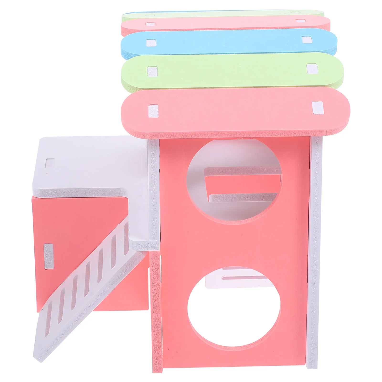 

Sturdy Pvc House With Climbing Ladder Multi-Use Pet For Guinea Pigs Rats Animals Durable Fun Installation Cage Accessory