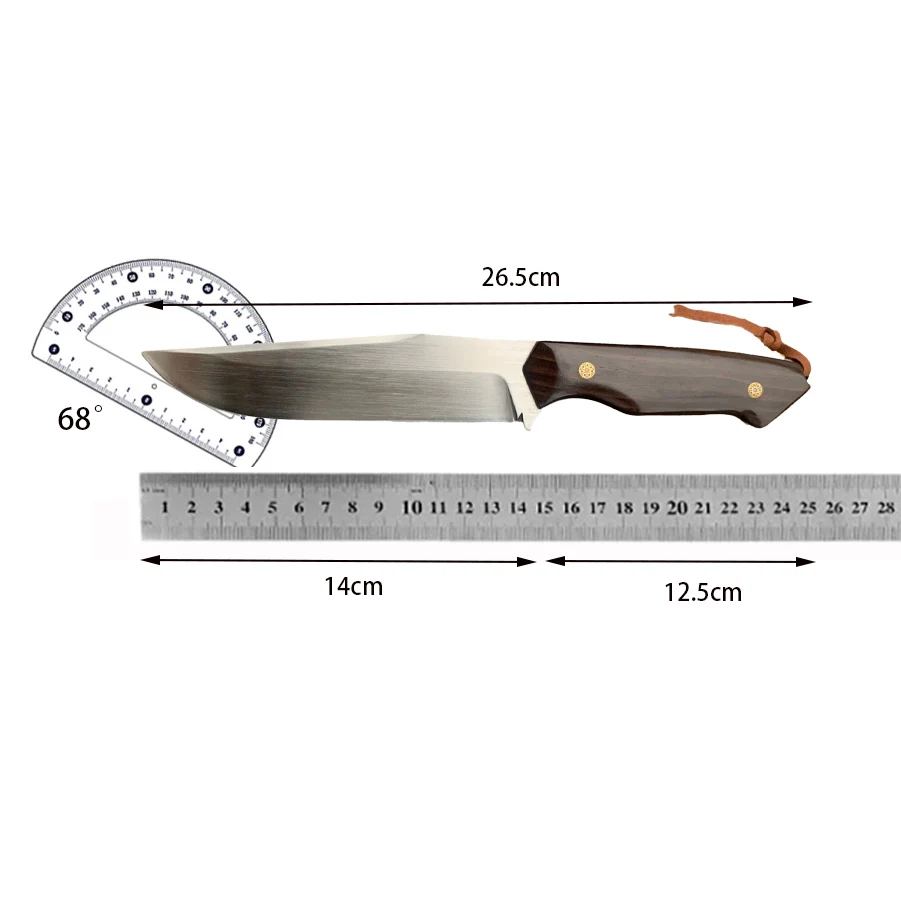 5.5 Inch Utility Knife With Cover VG10 Steel Blade Chef Slicing Cleaver Barbecue Butcher Handmade Kitchen Knives Ebony Handle