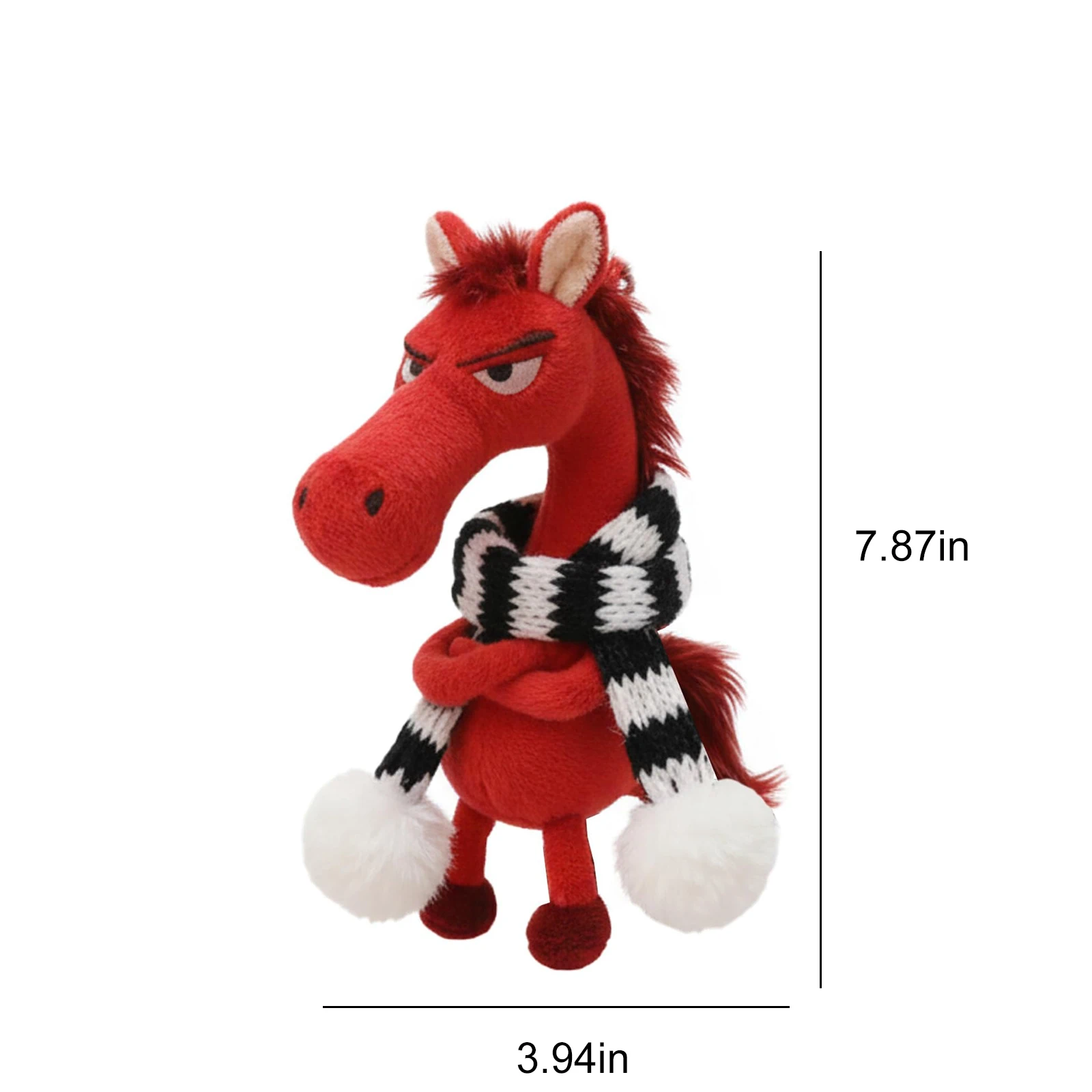 かわいい 2026 馬ぬいぐるみキーホルダーおもちゃマスコットペンダント新年幸運ギフトバックパック財布装飾記念品勇気のシンボル