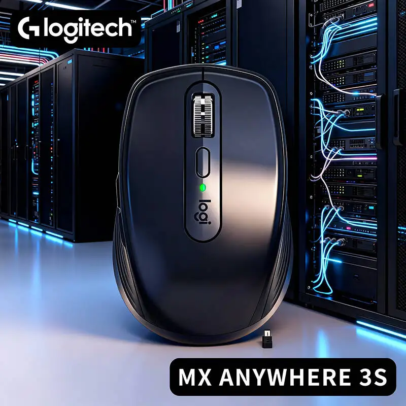 

Профессиональная мышь Logitech MX Anywhere 3S — стеклянное отслеживание 8000 точек на дюйм, офис и путешествие, колесо MagSpeed, быстрая зарядка USB-C