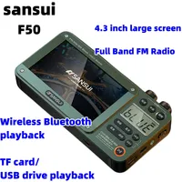 SANSUI F50 Retro Video Radio Portable Stereo Subwoofer Mini Plug In Walkm All Band Mp3 Music Player caixa de som bluetooth
