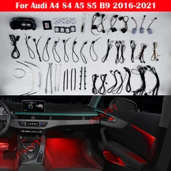 Car Lamp For Audi A4 A5 S4 S5 B9 2016-2023 Auto Decorative Ambient Light Dashboard LED Luminous Atmosphere Strip Cover 32 Colors