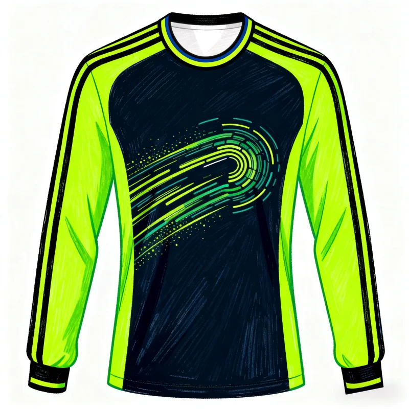 

3D Printed Motor Men's Long - Sleeve Soccer Jerseys: Vibrant Striped & Dynamic Pattern Styles, Ideal for Football Enthusiasts
