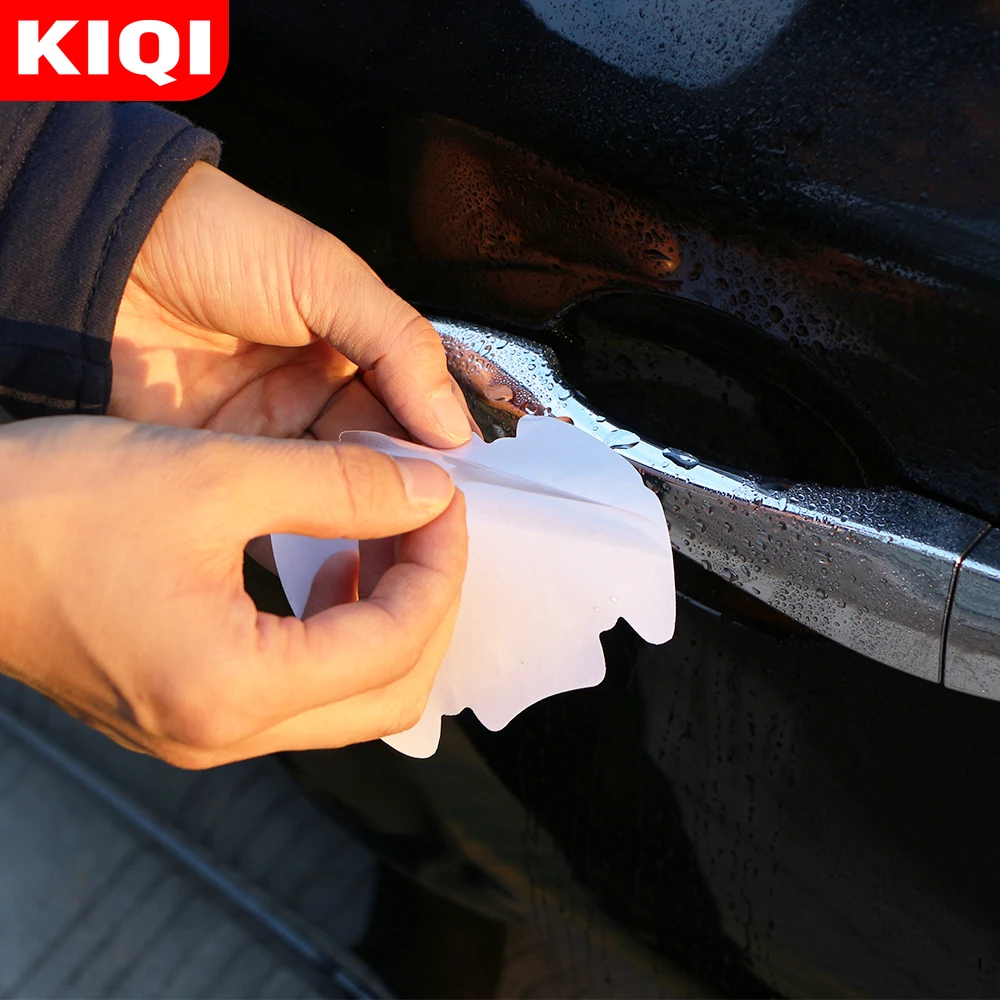 Universal Car Door Handle Scratches Automobile Shakes Protective Vinyl Protector Films Auto Handles Protection with Packet