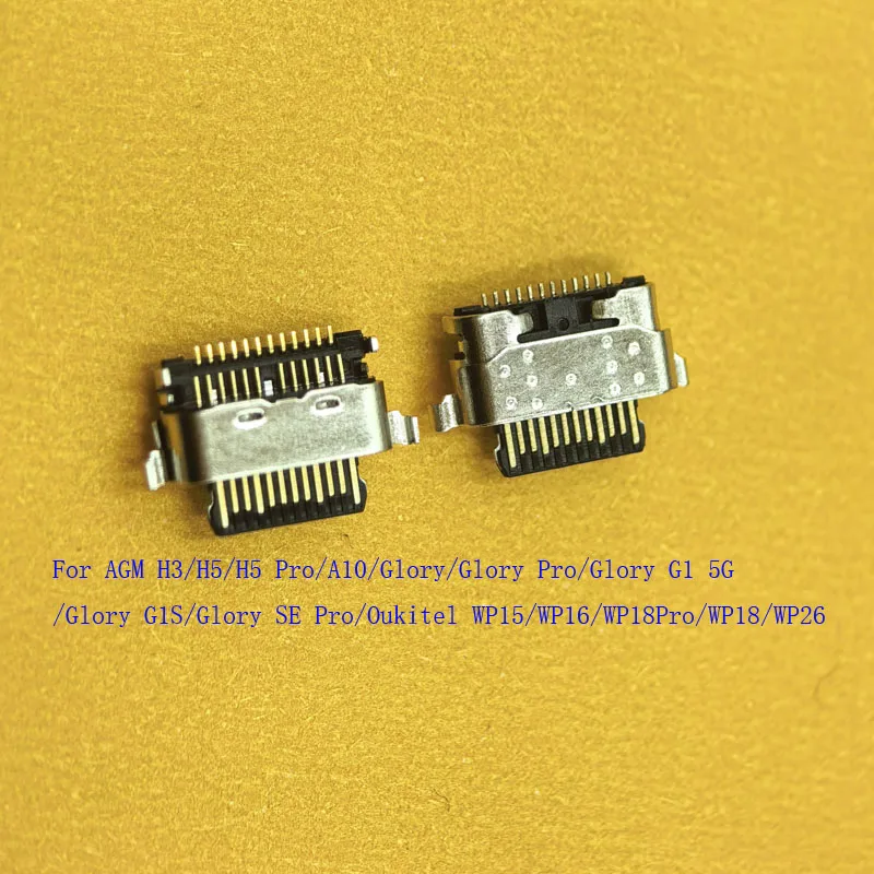 2-100Pcs Charger Plug Type C Charging Dock Port USB Connector For AGM Glory G1 SE Pro G1S H3 H5 A10 Oukitel WP18 WP26 WP15 WP16