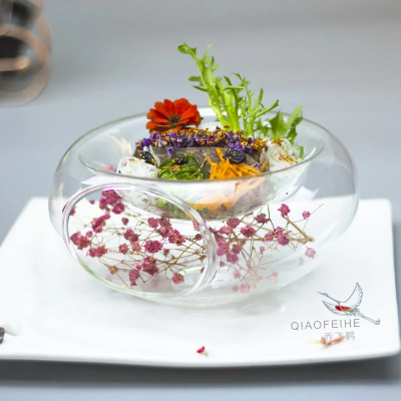 Salad Bowls Specials Dry Ice Artistic Conception Glass Bowl Molecular Delicacies Creative Tableware Cooking Hollowware