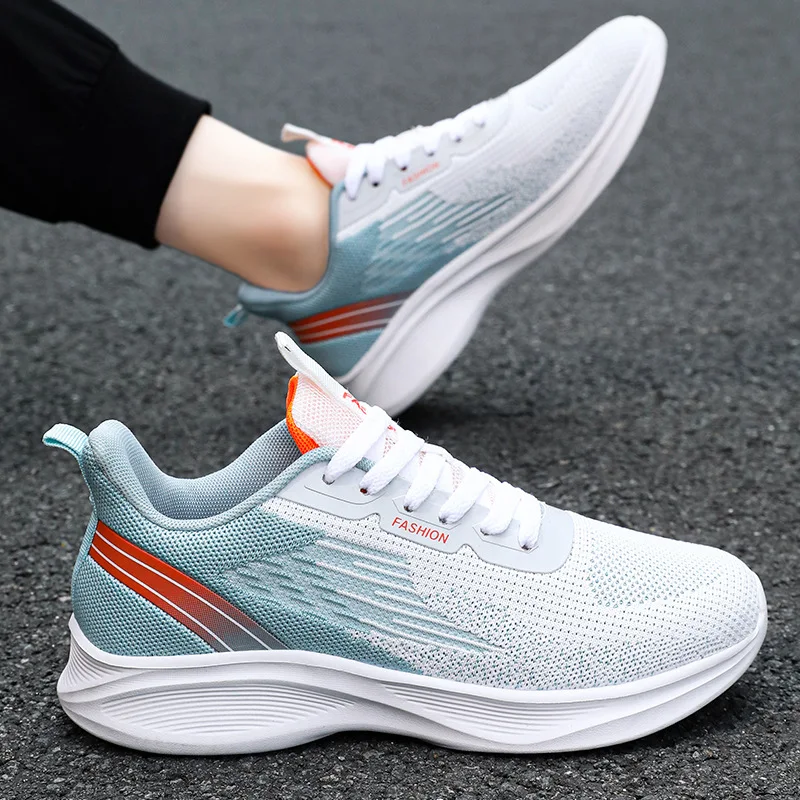 Men's Black Shoes Summer 2024 New Shoe Lace Up Running Shoes Fashion Trend Sports Running Shoes