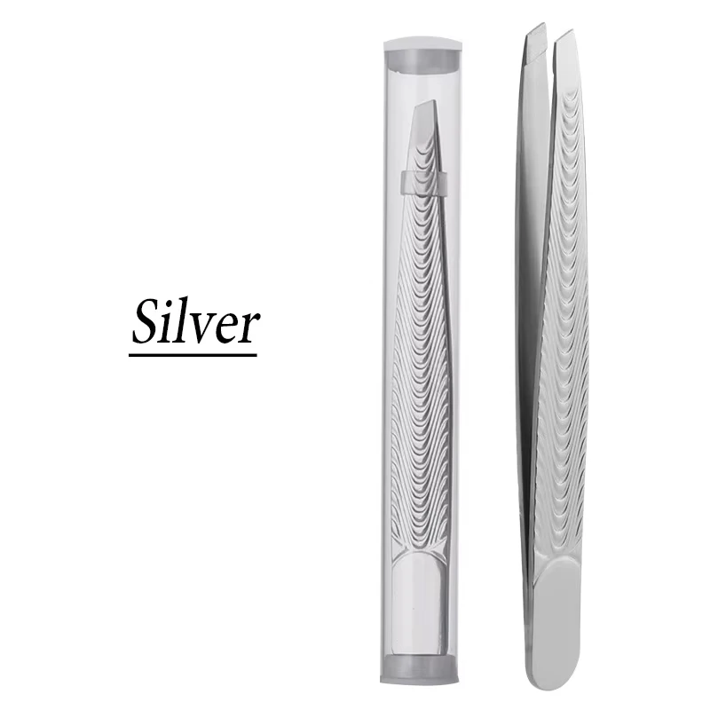 Pinça Profissional para Sobrancelhas Femininas e Masculinas, Aparador de Barba e Cílios, Removedor de Pelos em Aço Inoxidável para Rosto e Maquiagem