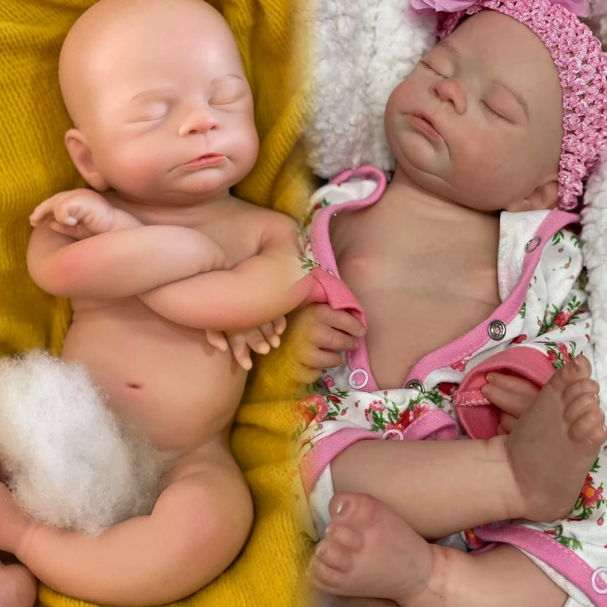 

33CM & 45CM Timothy All Silicone Girl Painted/Unpainted Full Body Soft Solid Silicone Reborn Baby Dolls Corpo De Silicone