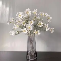 60cm White Daisy Fake Flowers Chamomiles Silk Artificial Flower DIY Wedding Decoration Home Xmas New Year Decors High Quality