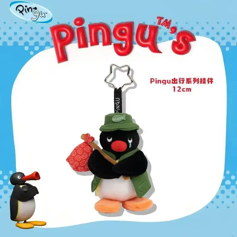 Pingu Cute Penguin Doll Keychain Pendant Warm Winter Solo Travel Flower Bouquet Series Backpack Charm Toy Gift for Fans view 6