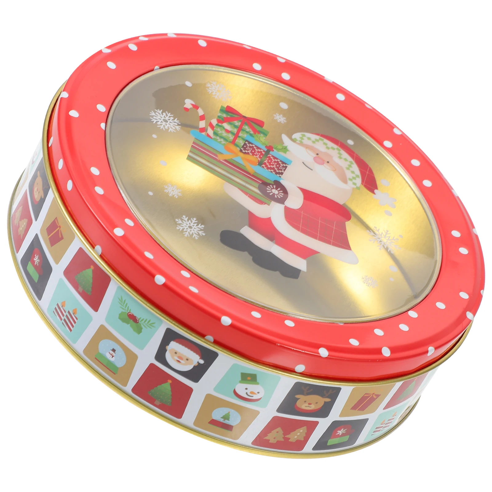 

Cute Christmas Cookie Box Cookies Tins for Baking with Cover Candy Storage Holder Boxes