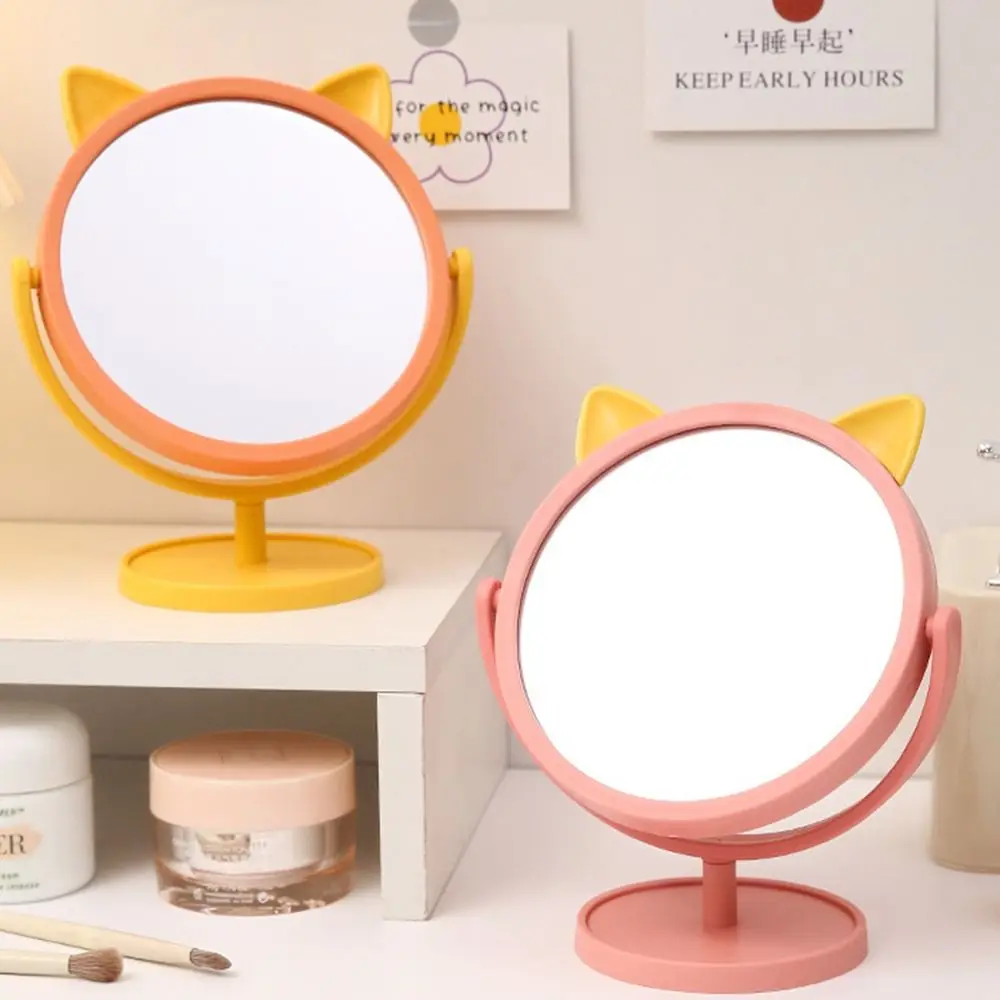 Cute Desktop HD Vanity Mirror Cartoon 360 Rotation Single Side specchio per il trucco specchio da principessa per trucco infrangibile regolabile