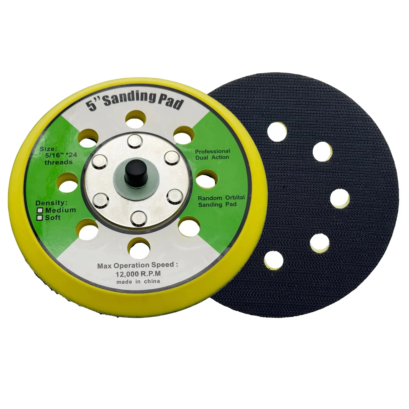 2/3/4/5/6 zoll Polieren Schleif Pad Pneumatische Sander Disc Backer Platte Haken & Schleife M6 M8 Gewinde Für Grinder Dreh Werkzeug – Detail 3
