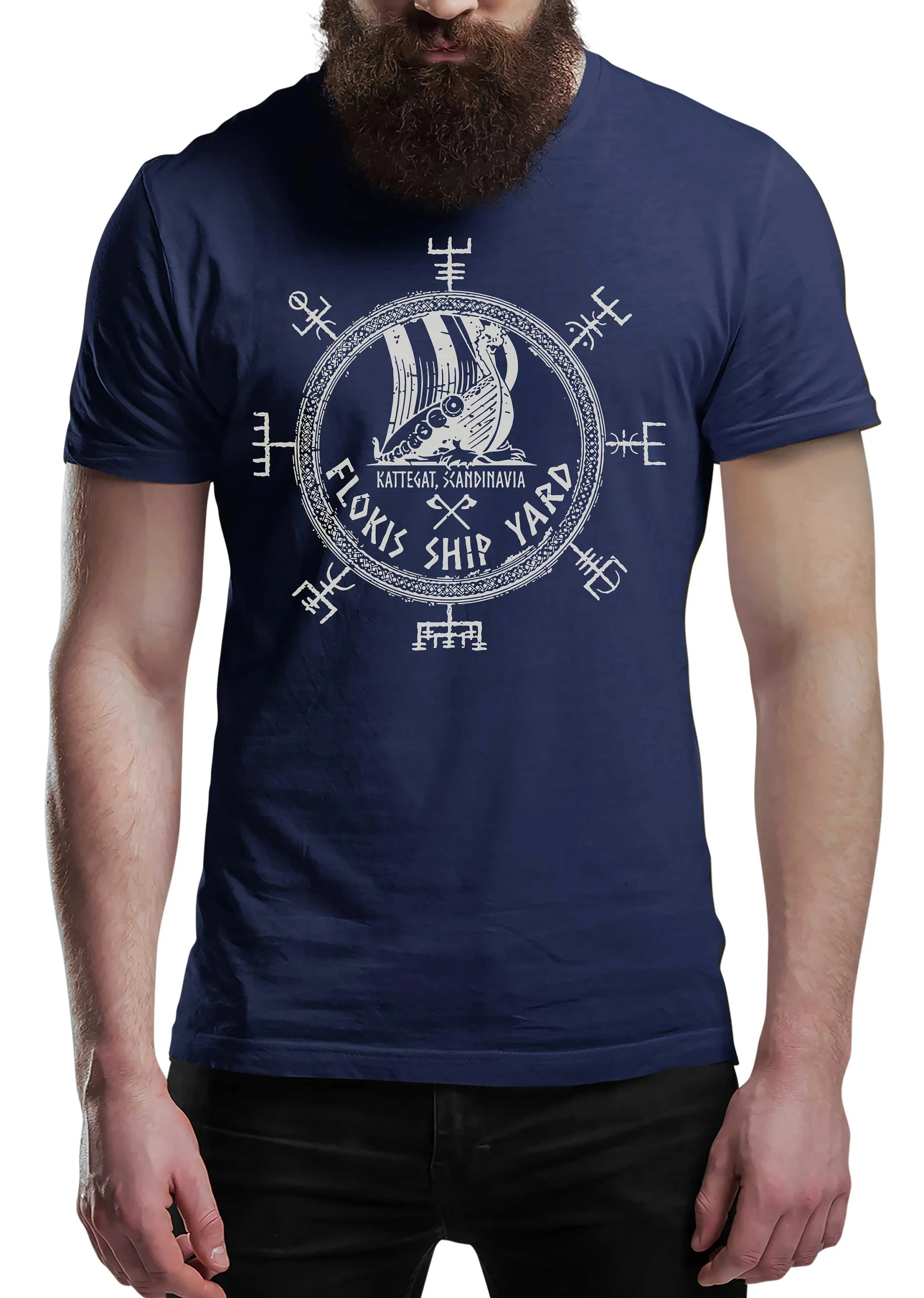 Flokis Ship Yard Viking T-Shirt Victory Or Valhalla Tee Shirt Norway Norse Mythology Viking Shirt Unisex Warrior