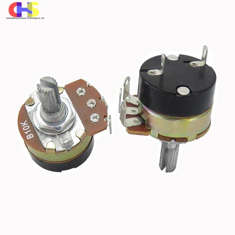 1pcs WH138-1 With Switch Potentiometer 5K 10K 20K 50K 100K 200K 250K 500K 1M WH138 Dimming Adjustable Resistance Governor