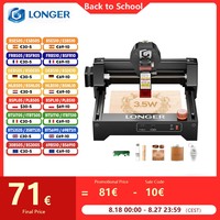 LONGER RAY5 Mini 2.5W /3.5W Laser Engraver 0.04mm Laser Spot Touch Screen Engraving Cutting Machine Working Area 130*140mm WIFI