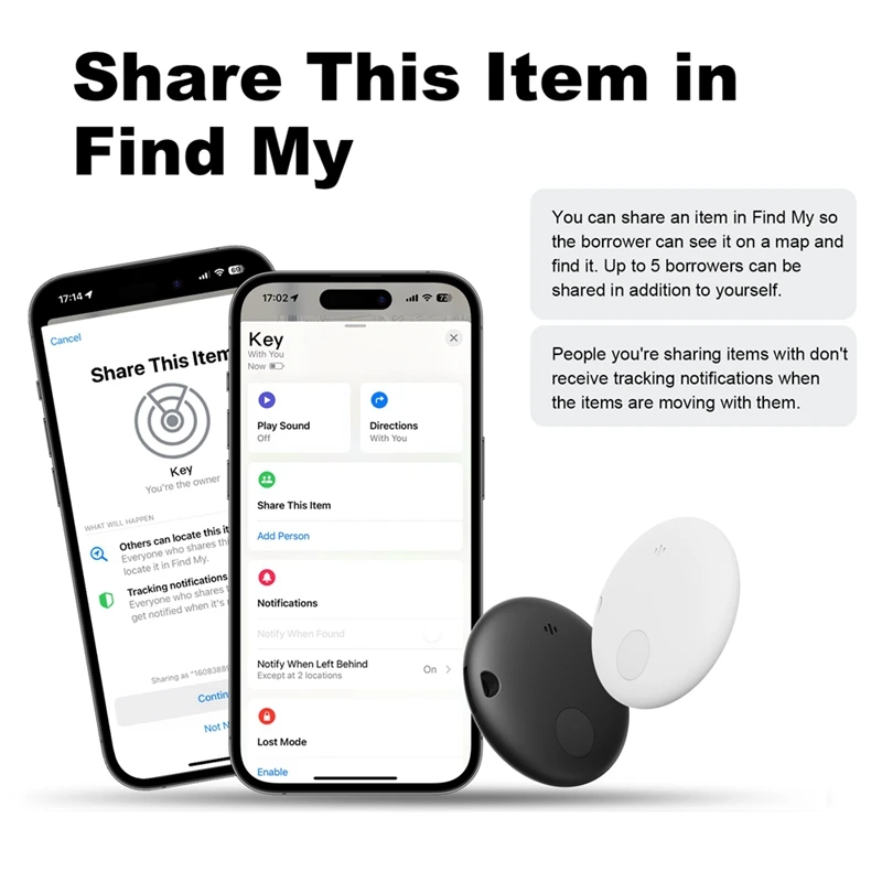 Smart GPS Tracker Finder Compatible With Air Tag For Keys Luggage Suitcase Wallet