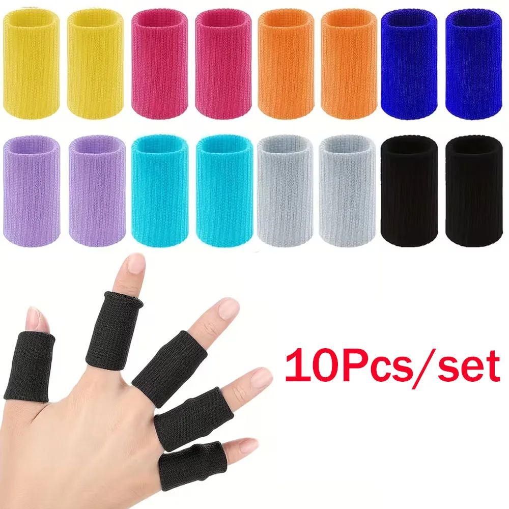10pc High-elasticity Breathable Finger Sleeves,Soft and Comfortable,Suitable for Basketball, Volleyball, Table Tennis