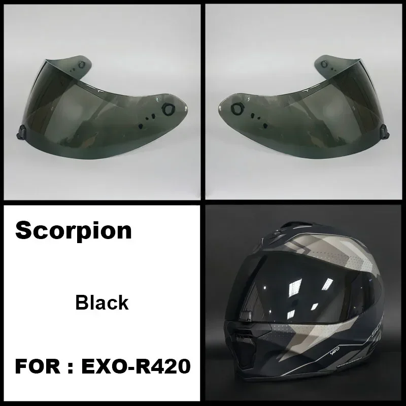 Capacete SCORPION EXO-R420 kask osłona przeciwsłoneczna obiektyw akcesoria motocyklowe kask pełnotwarzowy anty-UV Scorpion EXO-R420 Casco Moto